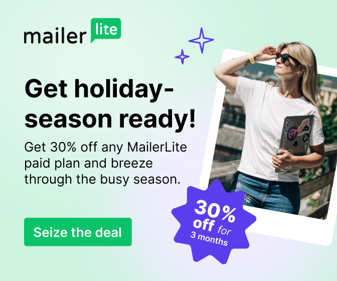 MailerLite promotion banner
